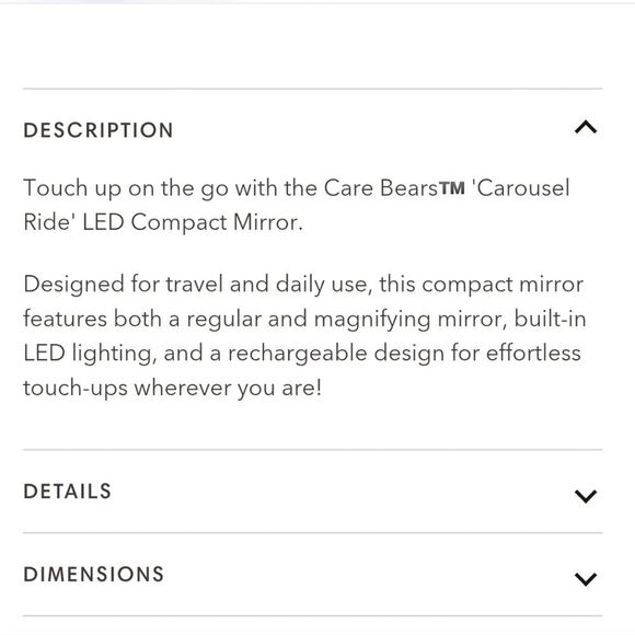 Impressions X Care Bears Carousel Ride LED Compact Mirror - Picture 6 of 8